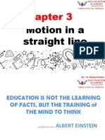 Chapter 3 Motion in A Straight Line