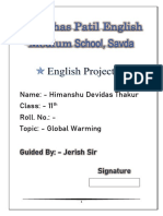 Global warming project by Himanshu Thakur