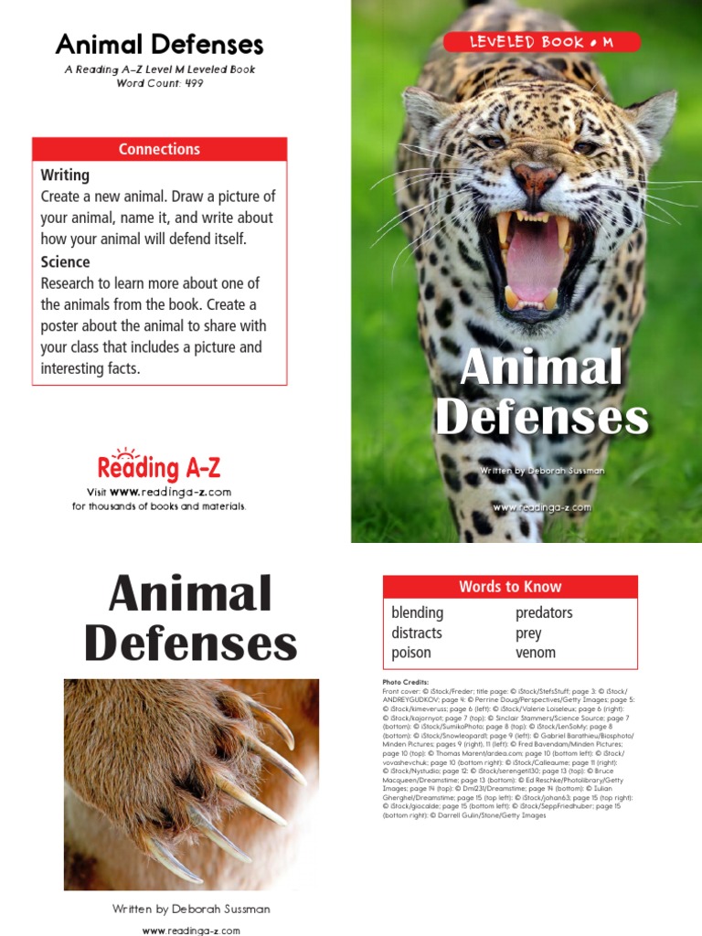 Animal Defenses | Download Free PDF | Venom | Predation