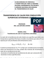 Transferencia de Calor Por Conducción Superficies Extendidas (Aletas)