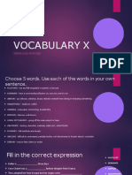 Vocabulary X