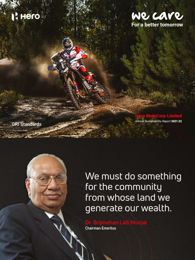 Hero MotoCorp Sustainability Report 2021-22 | PDF | Sustainability ...