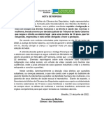 Nota Repúdio Decisão Judicial Contra Abortamento Legal CriançaSC