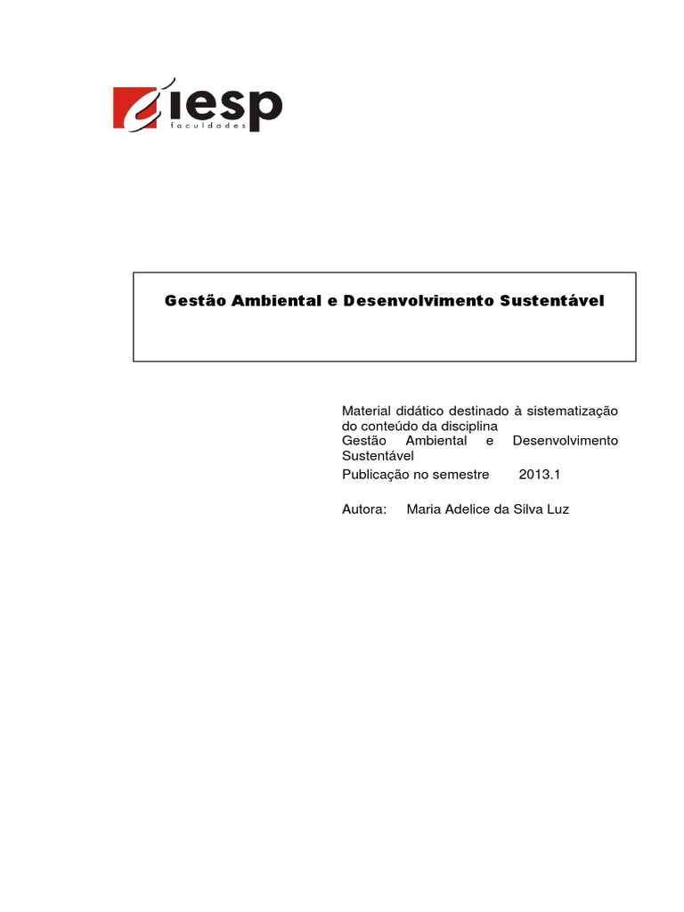Gestão Ambiental e Sustentabilidade 2013 | PDF | Erosão | Solo