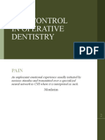 PAIN CONTROL IN OPERATIVE DENTISTRY