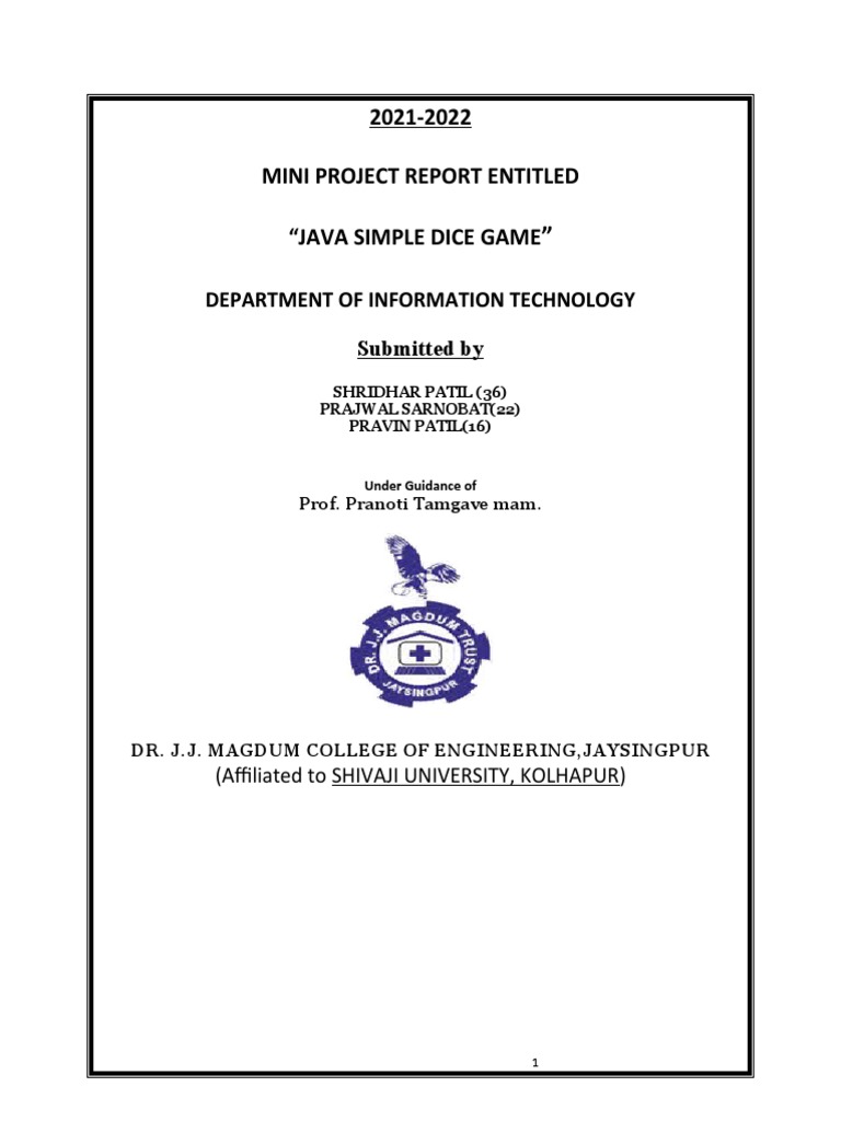 Java Mini Project Report | PDF | Computer Programming | Computing
