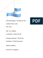 Trabalho de História - Argentina