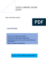 INTRODUÇÃO A MODELAGEM E SIMULAÇÃO de Processos