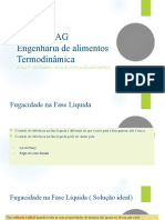 Termodinâmica fases líquidas