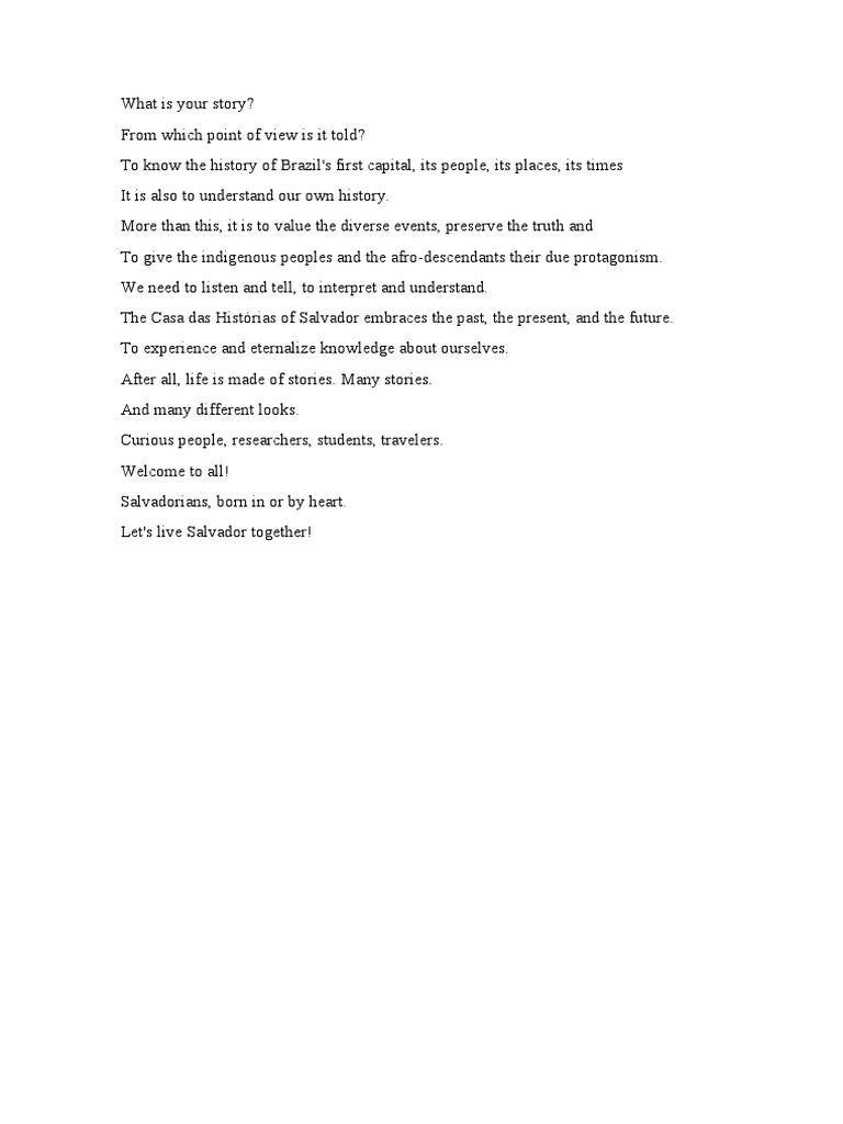 What Is Your Story PDF