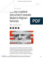 Leaked Document Reveals Biden's Afghan Failures - Axios - 3 February 2022