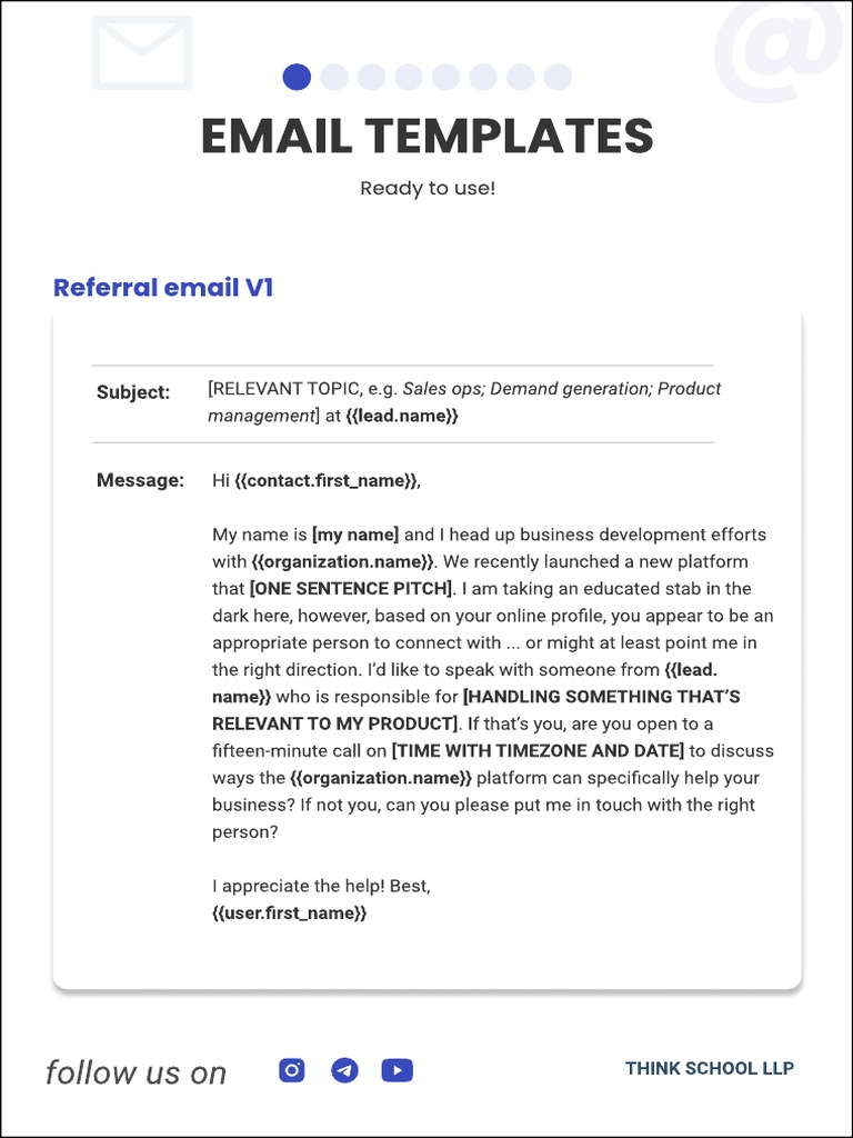 Cold Email Templates PDF Information Technology World Wide Web