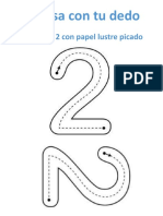 Repasa Con Tu Dedo: Rellena El 2 Con Papel Lustre Picado