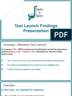 Sauce & - Spoon - Test Launch Findings Presentation by GT