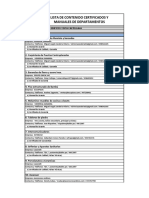 Lista de Contenido Del Dossier de Calidad CASTELLANA 2