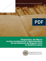 Diagnóstico Del Marco Jurídico-Institucional y Administrativo de Los Sistemas de Registro Civil en América Latina