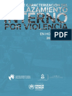 Estudio de Caracterización Del Desplazamiento Interno Por La Violencia en Honduras 2004 - 2018