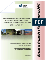 Sostenibilidad de Los Servicios de Agua Potable