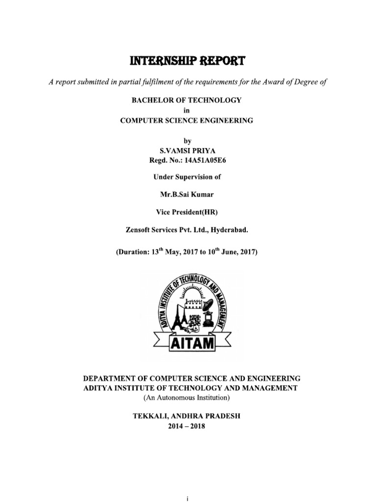 Industry Training Report PDF