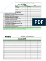 Check-list de inspeção de andaime de 29 itens