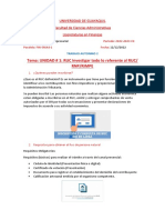 Tema: UNIDAD # 1: RUC Investigar Todo Lo Referente Al RUC/ Rnp/Rimpe