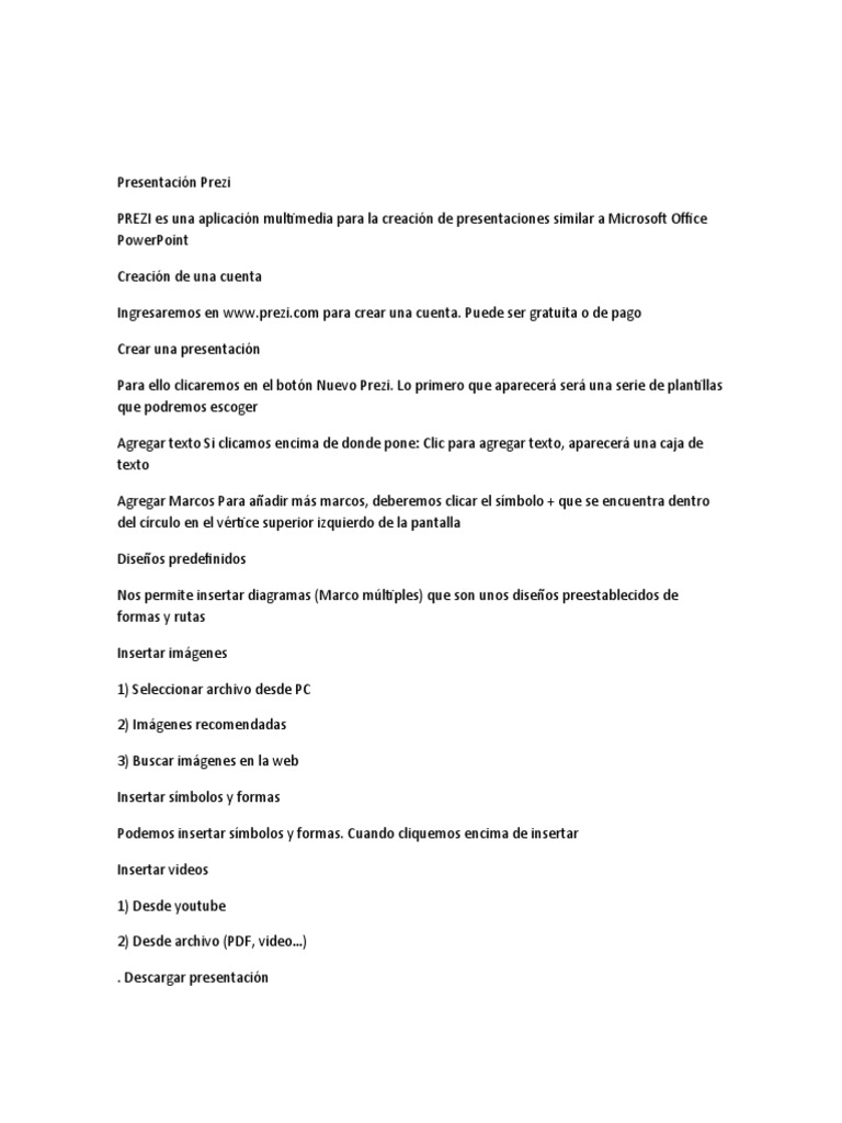 Presentación Prezi | PDF