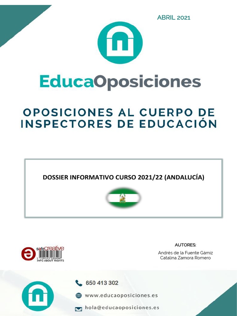 Preparación Oposiciones Inspectores Educación | PDF | Maestros | Evaluación