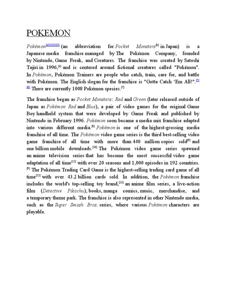 POKEMON | PDF