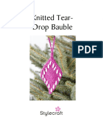 F013 KnittedTearDropBauble