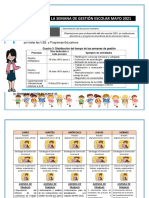 Planificación de La Iii Semana de Gestión Escolar Mayo 2021