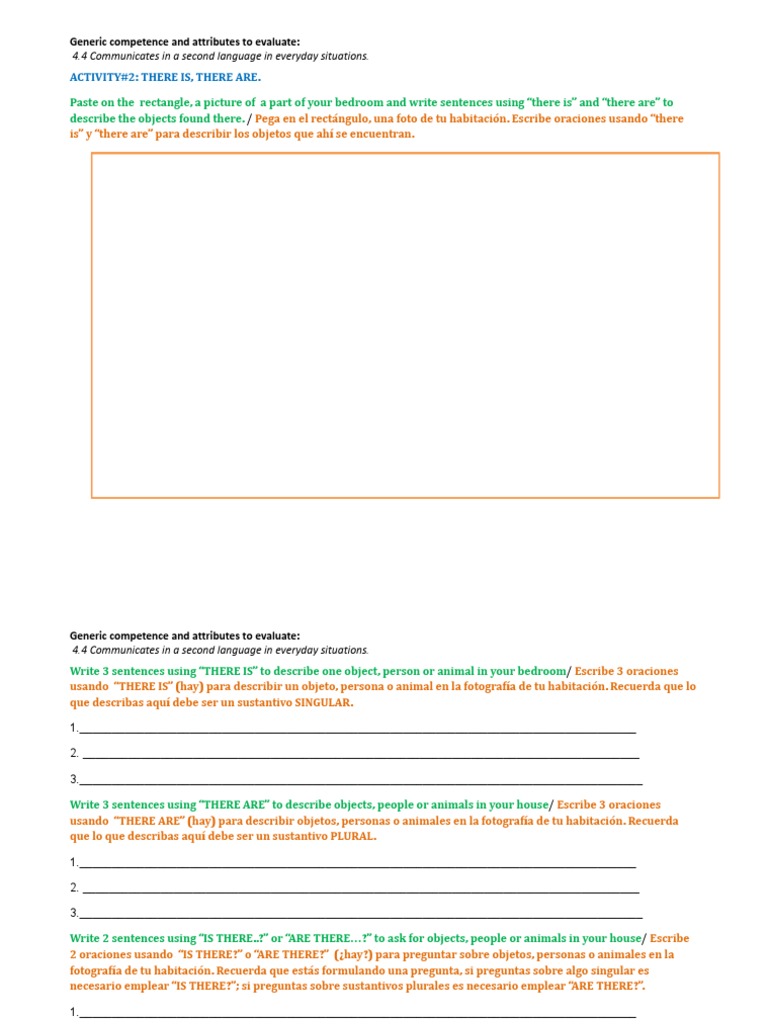 Template - There Is There Are | PDF