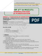 M1C1T1 GP 1A CAV Généralités Sur La Planification