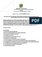 Edital Processo Seletivo PROEJA IFMA 2023