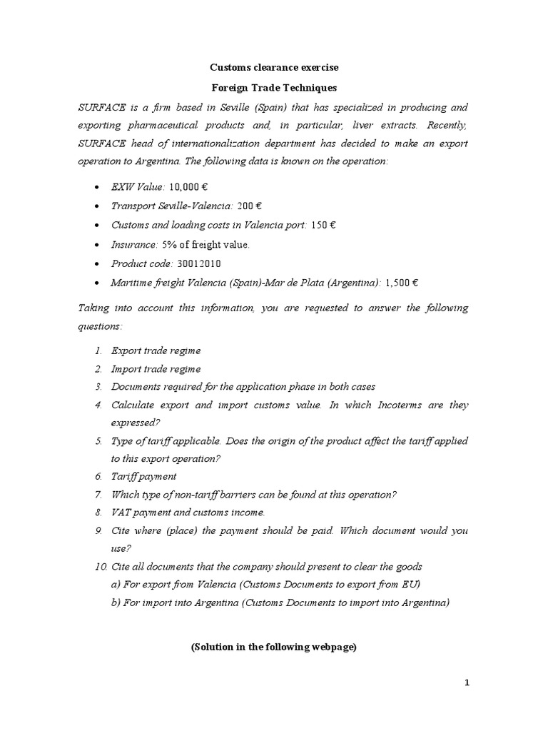Navigating International Trade Calculating Customs Procedures, Tariffs