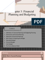 Chapter 3 - Financial and Budgeting Planning