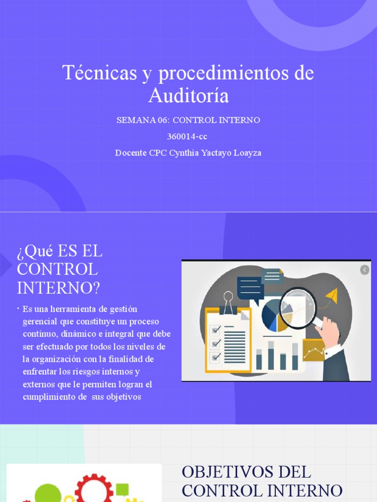 Semana 5 360014 CC Sistema de Control Interno | PDF | Auditoría ...