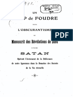 Un Coup de Foudre Dans L'obscurantisme Ou Manuscrit Des R V Lations de Dieu Contre Satan