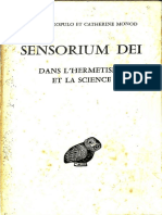 Jean Zafiropulo Et Catherine Monod - Sensorium Dei Dans l'Hermétisme Et La Science (1976)