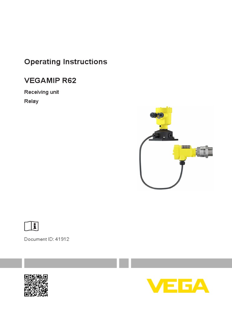 Operating Instructions VEGAMIP R62 Receiving Unit Relay PDF