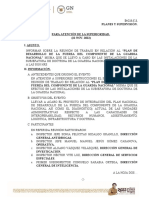 Tarjeta Reunión Plan de Desarrollo de La Fuerza Del Componente de La Guardia Nacional