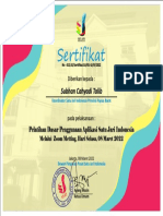 Sertifikat Papuabarat Subhan Cahyadi Thalib