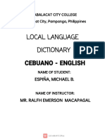 Local Language Dictionary Cebuano English