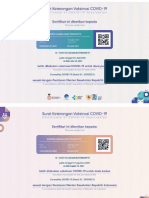Sertifikat Vaksin 1 Dan 2