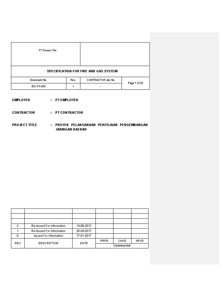 Pipeline Spec Natural Gas