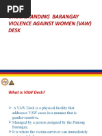 Barangay Violence Against Women and Children