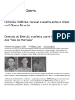 História dos três soldados brasileiros em Montese não é verdadeira