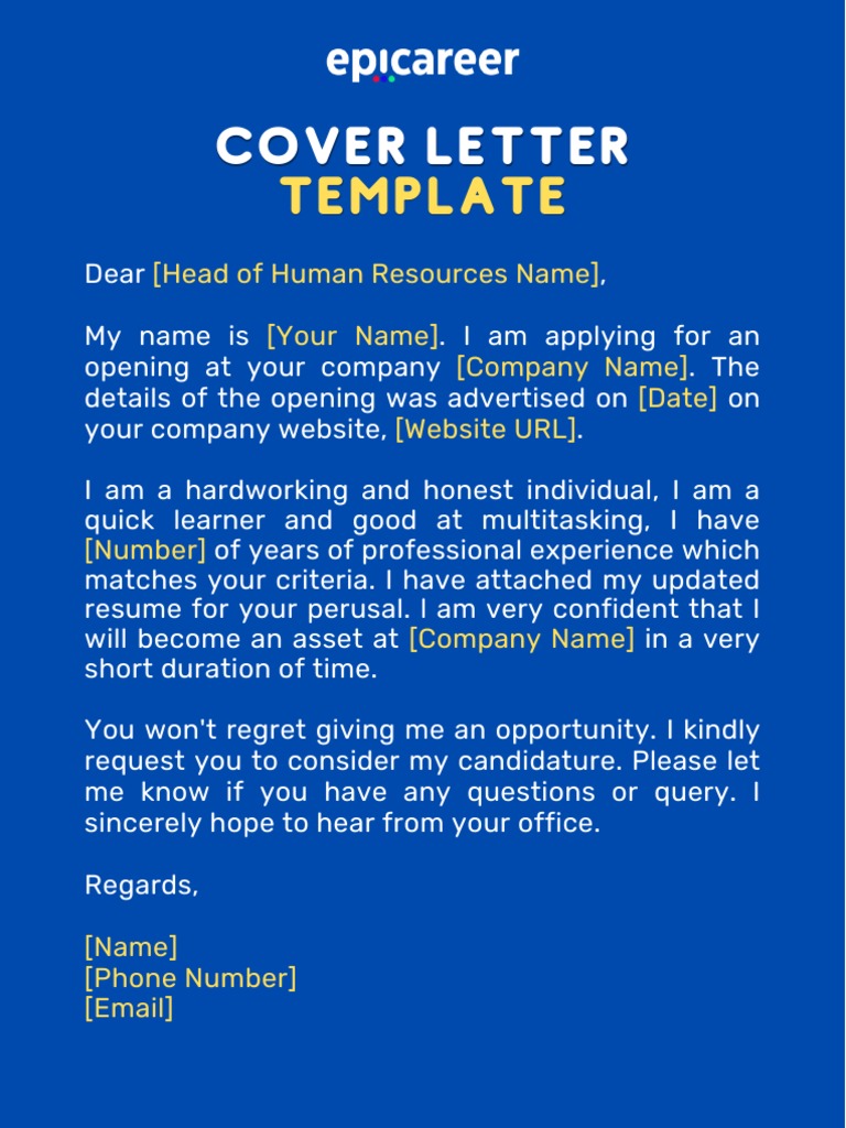 Cover Letter Template PDF