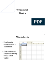 Excel Worksheet Basics Guide