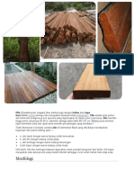Ulin (Eusideroxylon zwageri), kayu besi asli Indonesia