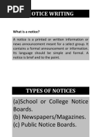 Notice Writing Examples for Class 9 | PDF
